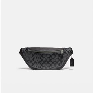 Coach bag for men , Warren Belt Bag In Signature Canvas
